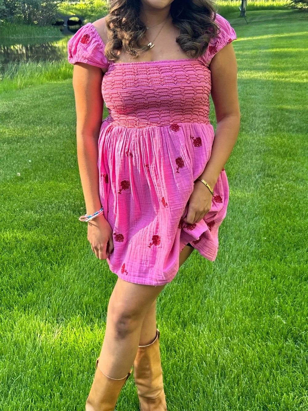 Tory Embroidered Mini Dress - Picture 3 of 4
